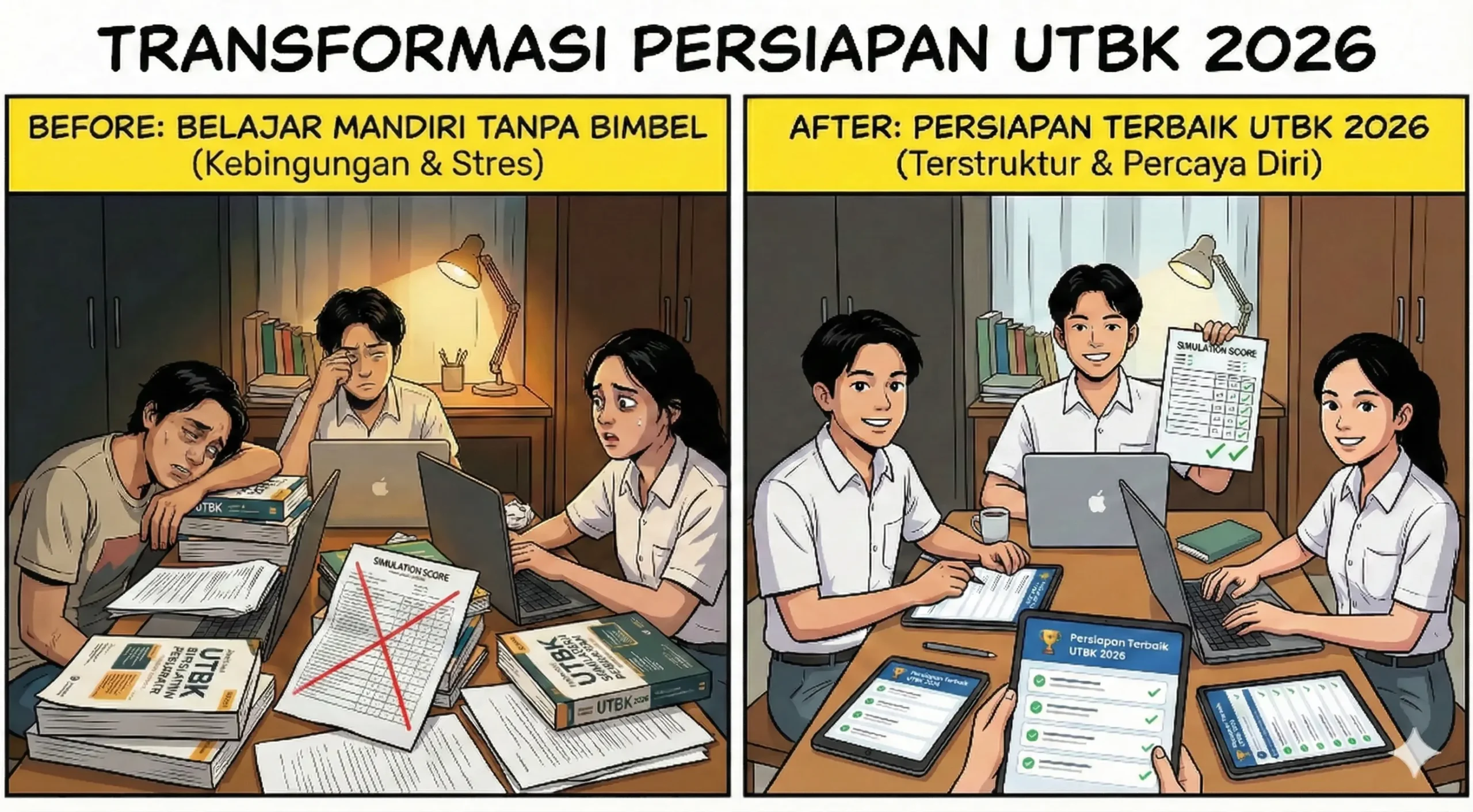 Ilustrasi Pejuang UTBK Lelah